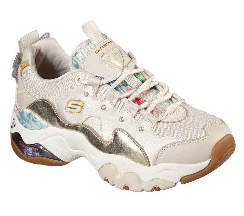 Skechers Premium Heritage: D'lites 3.0 Air - Sparkling Lady - Womens Sneakers Beige/Gold [AU-KW7023]